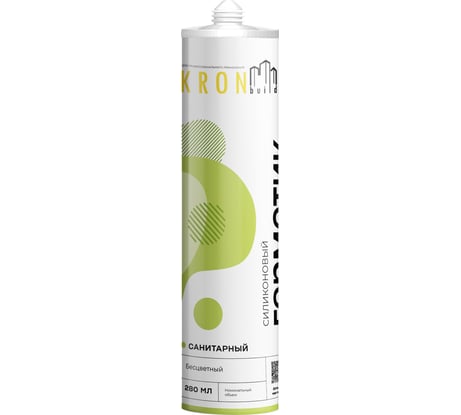 Силиконовый санитарный герметик Kronbuild бесцветный 280 гр SST28