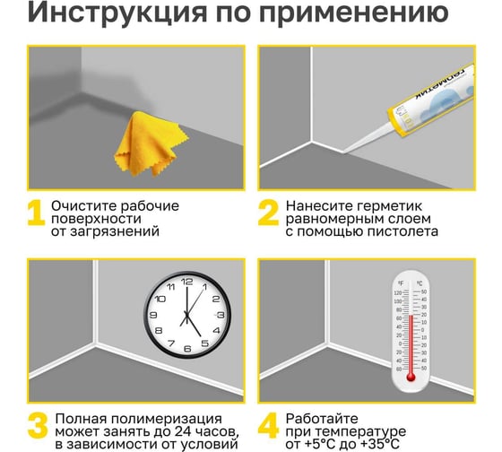 Силиконовый нейтральный герметик Kronbuild белый 280 гр SNW28