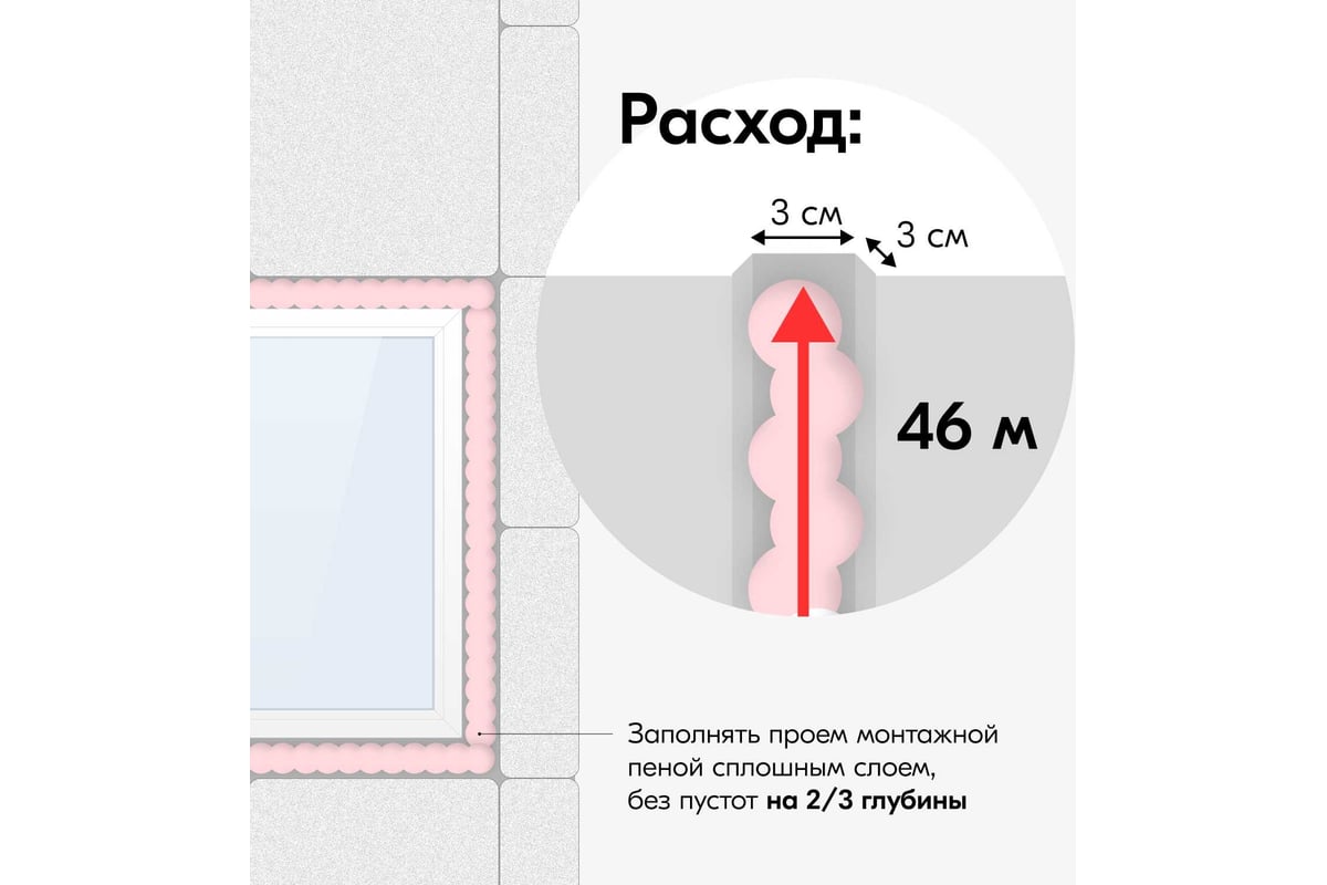 Полиуретановая монтажная пена KUDO ПРОФ огнестойкая всесезонная PROFF ...