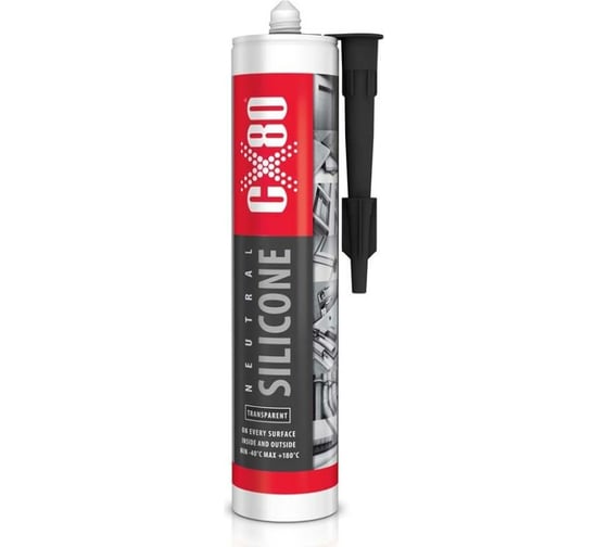 Силиконовый нейтральный герметик CX80 прозрачный 310ML 165