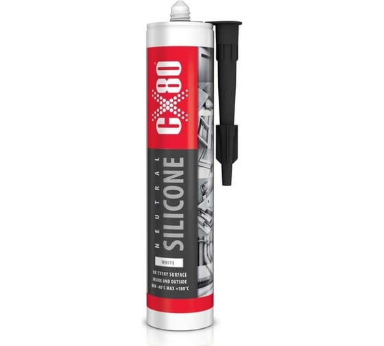 Силиконовый нейтральный герметик CX80 белый 310ML 166 1