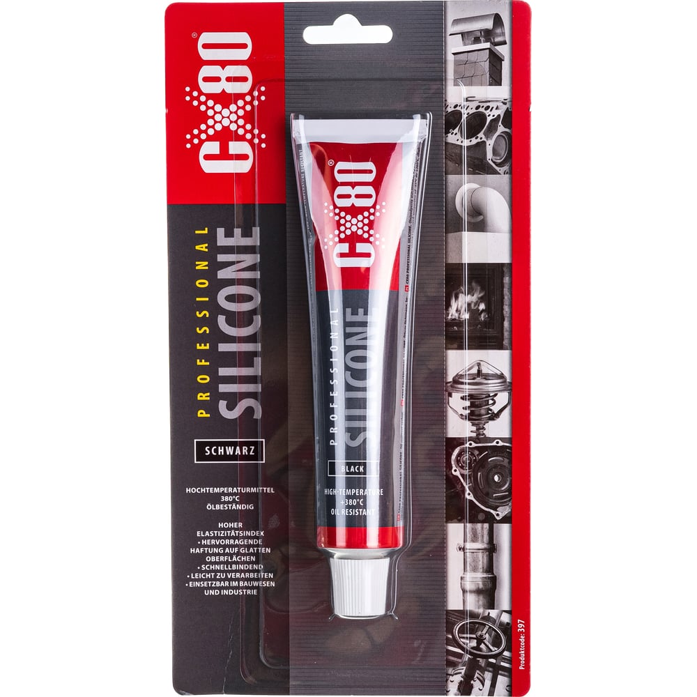 Силиконовый термостойкий герметик CX80 черный 80ML BLISTER 620/397 ...