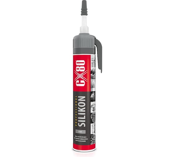 Силиконовый термостойкий нейтральный герметик CX80 серый 210G PREMIUM 197