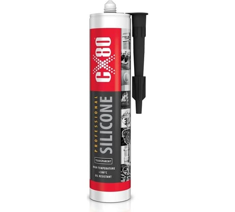 Силиконовый термостойкий герметик CX80 прозрачный 310ML 297