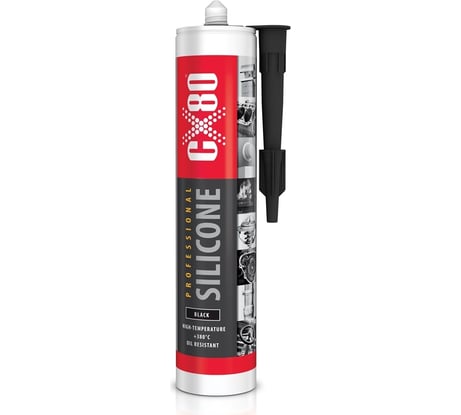 Силиконовый термостойкий герметик CX80 черный 310ML 382