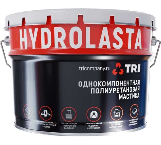 Универсальная однокомпонентная полиуретановая мастика Hydrolasta белая, 25 кг. 4673737915396