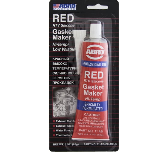 Силиконовый герметик ABRO INDUSTRIES INC Abro Masters красный, 85 г 11-AB-CH-RE-S 1