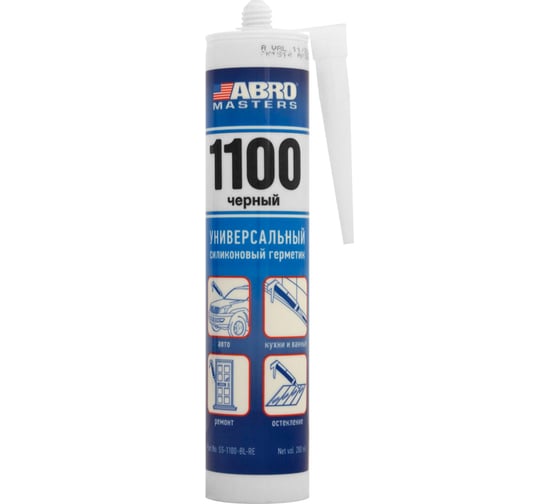 Силиконовый герметик ABRO INDUSTRIES INC Abro Masters черный, 280 г SS-1100-BL