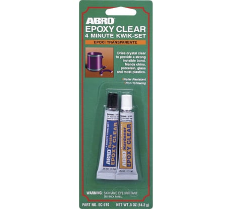 Эпоксидный клей ABRO INDUSTRIES INC прозрачный, 14 г EC-510