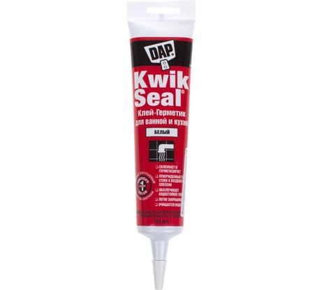 Клей-герметик для кухни и ванной DAP KWIK SEAL 162 мл белый 8001