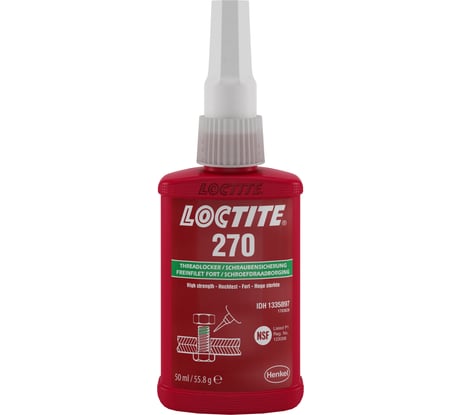 Резьбовой фиксатор высокой прочности Loctite 270 50мл 1335896