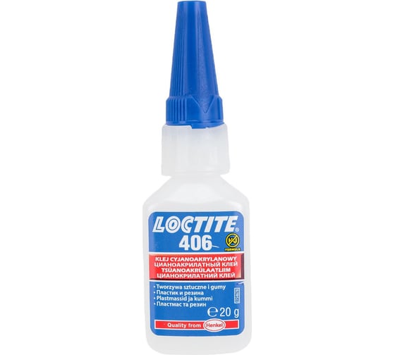 Цианоакрилатный клей для эластомеров и резины Loctite 406 20г 1924110