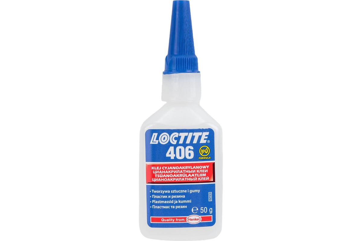 Цианоакрилатный клей для эластомеров и резины Loctite 406 50г 1925293 ...