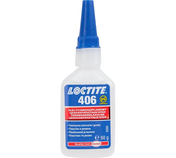 Цианоакрилатный клей для эластомеров и резины Loctite 406 50г 1925293