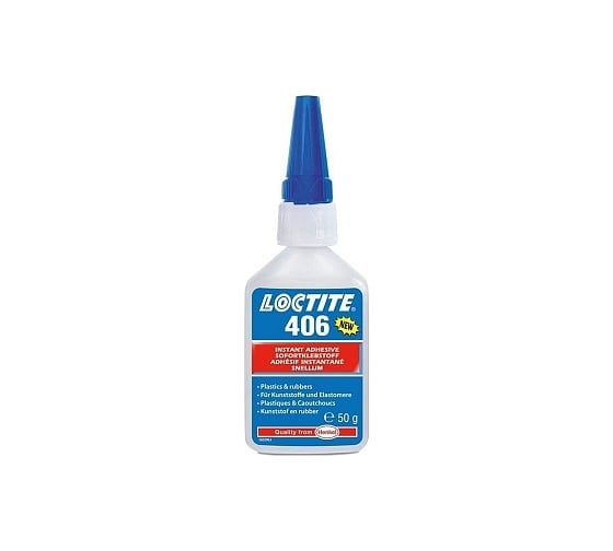 Цианоакрилатный клей для эластомеров и резины Loctite 406 50г 1925293