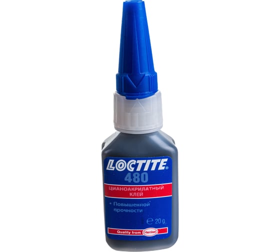 Моментальный упрочнённый клей Loctite 480 термо/вибростойкий, черный, 20г 1924302