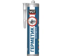 Акриловый герметик VGT мастика для внут. и нар. работ санитарный белый 0,40кг картридж 11604935