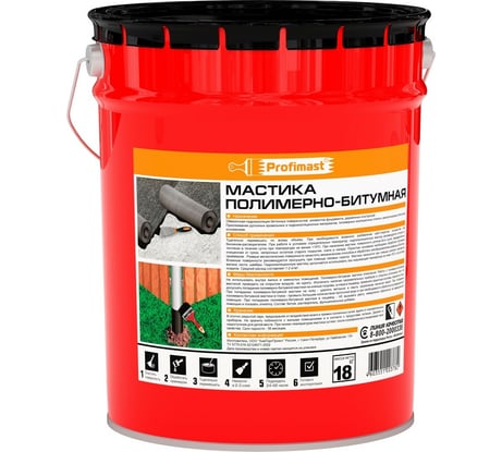 Полимерно-битумная мастика Profimast 21,5 л / 18 кг 4607952900714