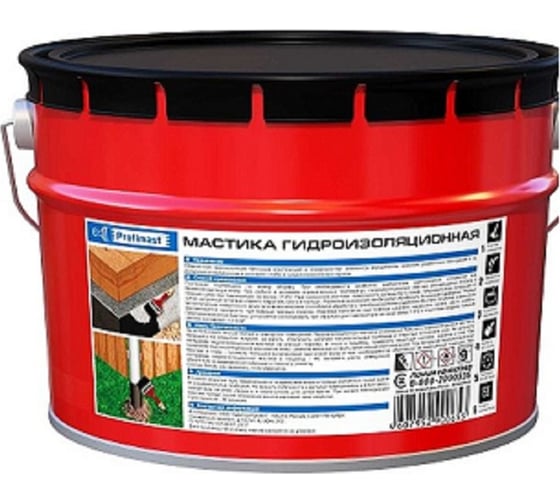 Гидроизоляционная мастика Profimast 10 л / 9 кг 4607952900653 1