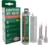 Сверхбыстрый структурный клей (дозатор и пистолет в комплекте) Loctite 4070 HY CR прозрачный, 11г 2237457