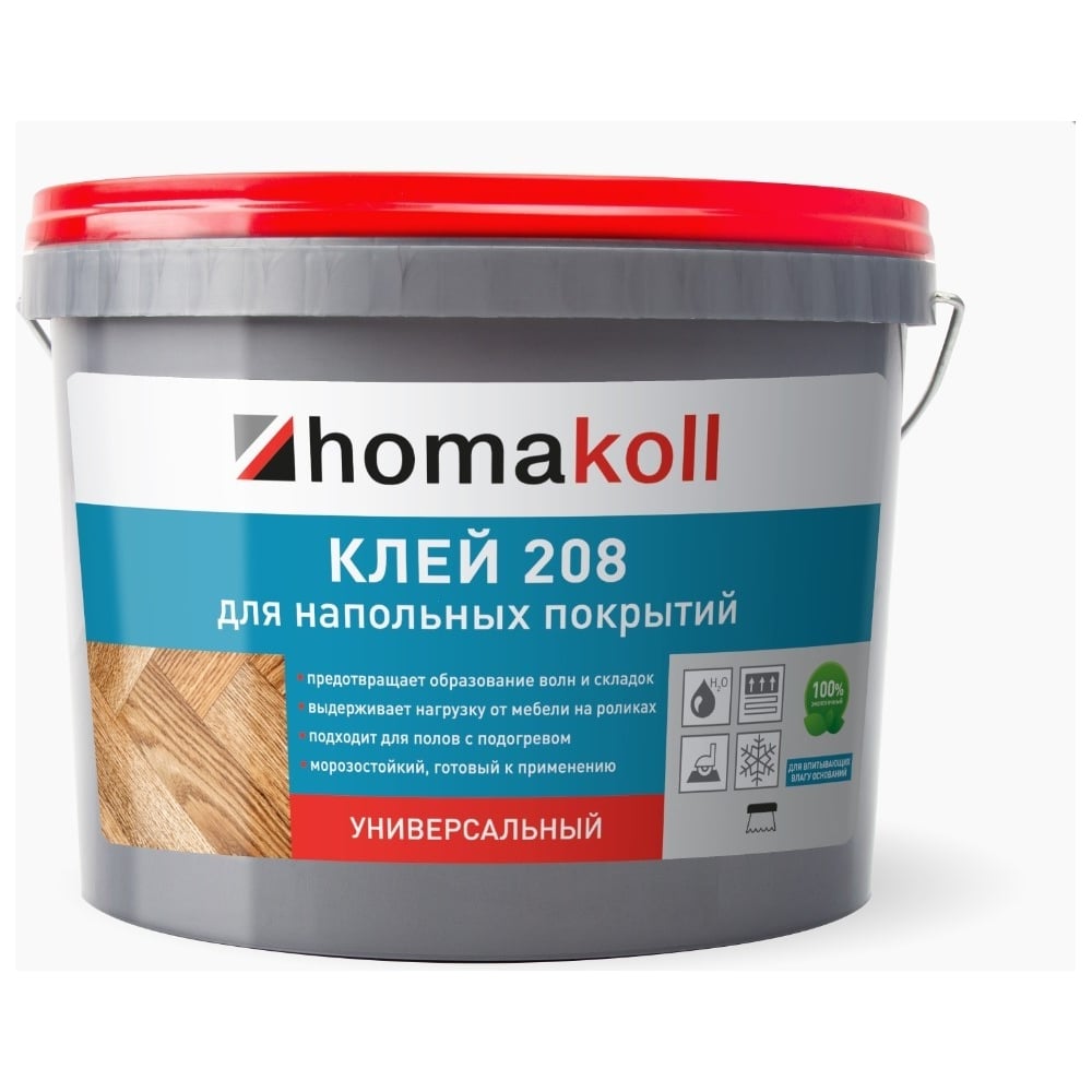 Клей для напольных покрытий Homakoll 208 14 кг, универсальный ...