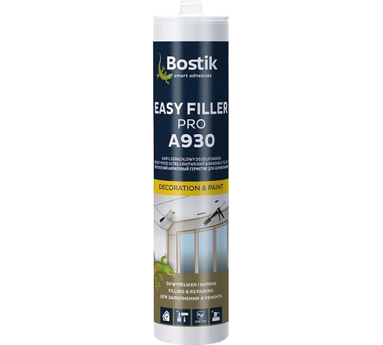Акриловый герметик BOSTIK A930 EASY FILLER PRO 280 мл, белый 12013743 1