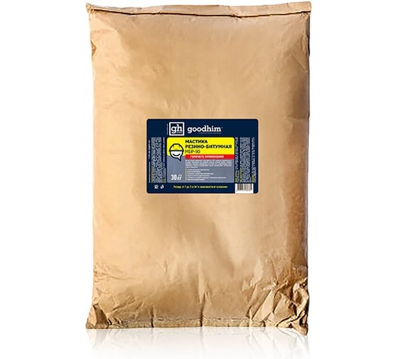Резино-битумная мастика GOODHIM МБР-90, мешок, 30 кг 60781