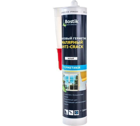 Акриловый малярный герметик BOSTIK Anti-Crack белый, 310 мл 12012273
