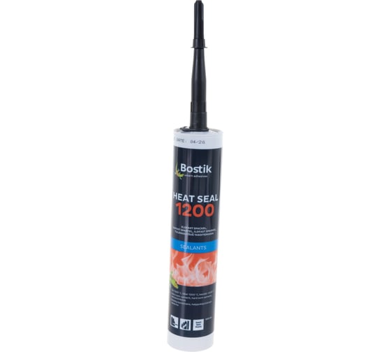 Печной герметик BOSTIK HEAT SEAL 1200 С черный, 0.3 л 30860225