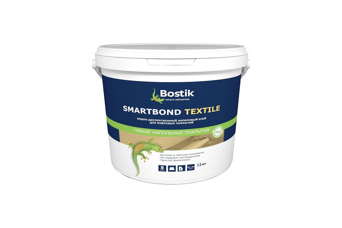 Клей для напольных покрытий bostik smartbond textile 12 кг