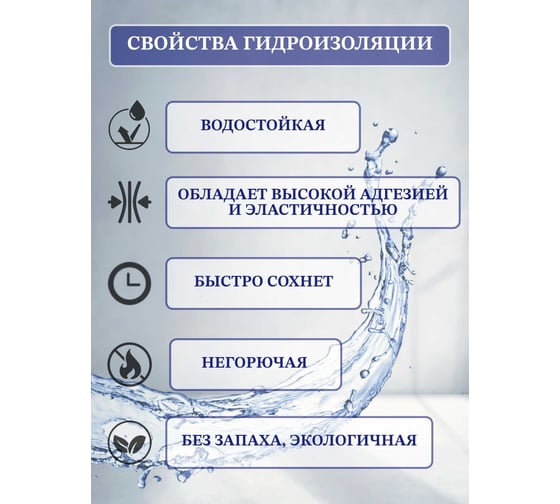 Гидроизоляция ЛИК жидкая акриловая на водной основе, LIKGidro4 LIKWARM4