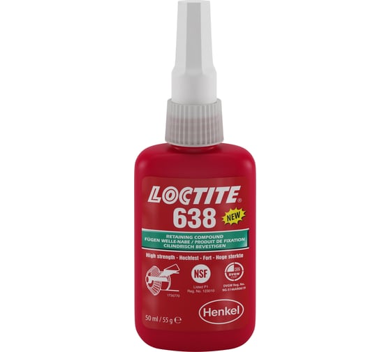 Вал-втулочный фиксатор Loctite 638 S быстроотверждаемый, 50мл 1803357