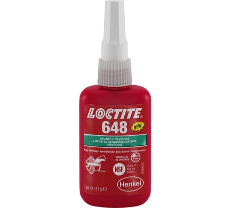 Вал-втулочный фиксатор Loctite 648 высокотемпературный, быстроотверждаемый 50мл 1804977