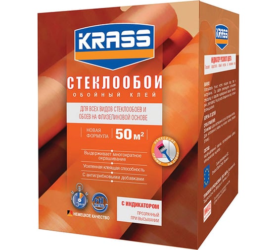 Клей KRASS стеклообои 500г Россия 0005437