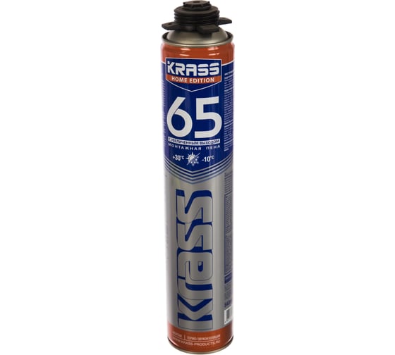 Монтажная пена KRASS Home Edition 65 пистолетная всесезонная 0,84л Республика Беларусь 0005566