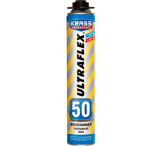 Монтажная пена KRASS  ULTRAFLEX 50 Пистолетная Всесезонная Республика Беларусь 0005280