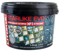 Эпоксидный состав для укладки и затирки мозаики и керамической плитки LITOKOL STARLIKE EVO S.110 GRIGIO PERLA 2.5 кг 485140003