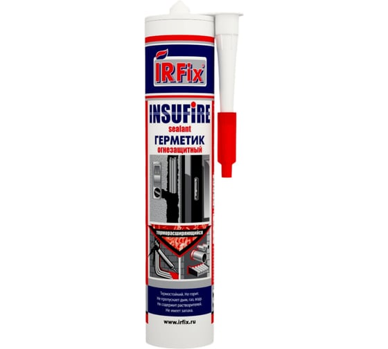 Терморасширяющийся огнезащитный герметик IRFIX INSUFIRE 310 мл 20068 1