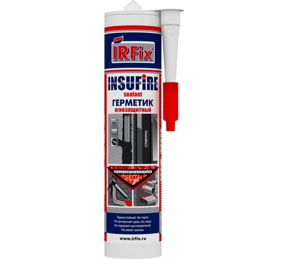Терморасширяющийся огнезащитный герметик IRFIX INSUFIRE 310 мл 20068 1