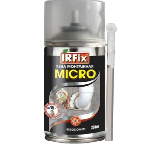 Всесезонная монтажная пена IRFIX MICRO 250 мл 10024