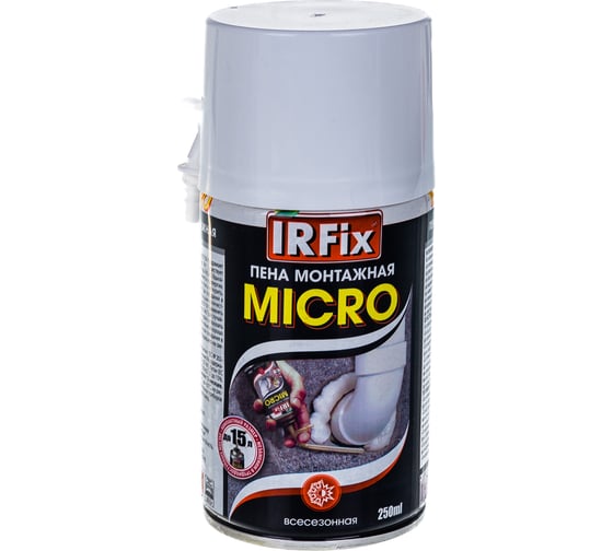 Всесезонная монтажная пена IRFIX MICRO 250 мл 10024