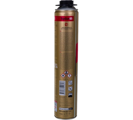 Профессиональная монтажная пена Sila летняя Pro TopGun 65 875мл SPTG65P875S SPTG65P865S