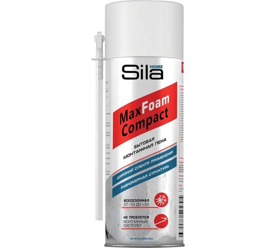 Монтажная пена Sila HOME MAX FOAM COMPACT бытовая 400 мл SILHMFCOM520