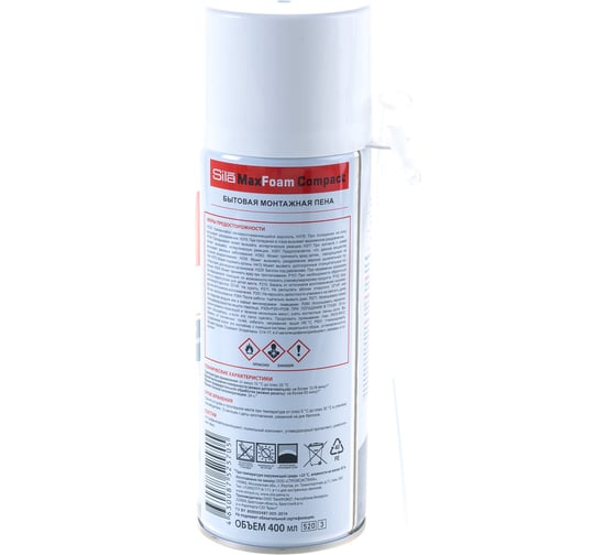 Монтажная пена Sila HOME MAX FOAM COMPACT бытовая 400 мл SILHMFCOM520
