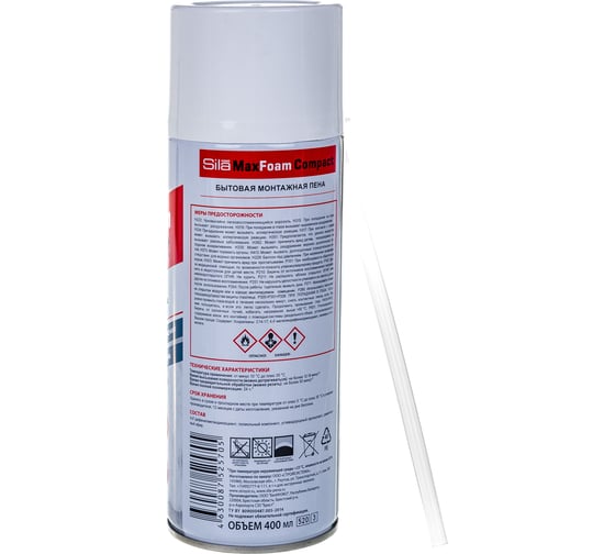 Монтажная пена Sila HOME MAX FOAM COMPACT бытовая 400 мл SILHMFCOM520