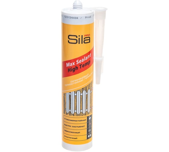 Силиконовый термостойкий герметик Sila (T) PRO Max Sealant, High Temp красный, 280 мл HT280