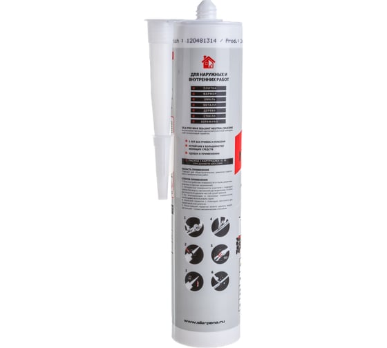 Силиконовый нейтральный герметик Sila бесцв. PRO Max Sealant Neutral Silicone 280 мл NE2802