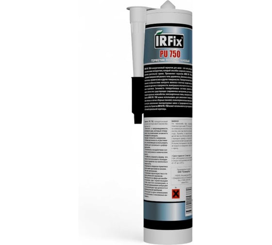 Полиуретановый герметик IRFIX PU-750 черный, 300 мл 20046