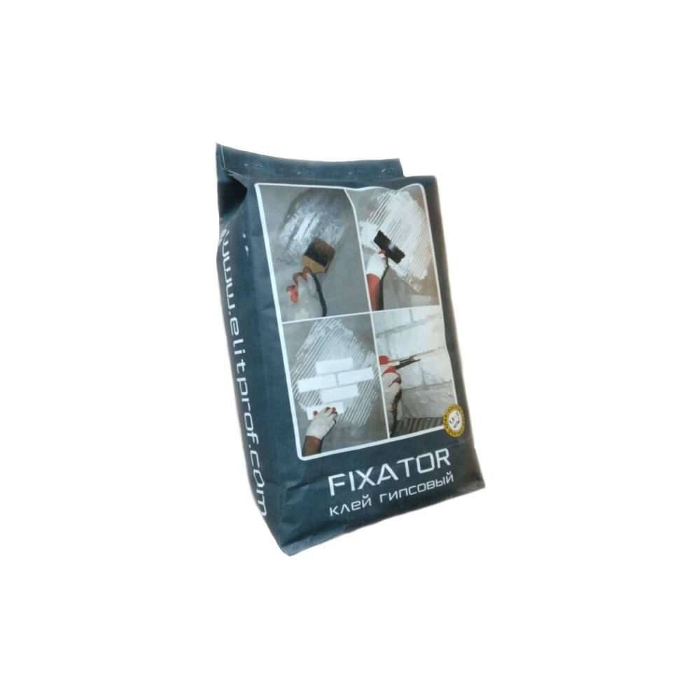 Клей гипсовый ООО Элитпроф "FIXATOR" летний, мешок 4 кг Кгф4 - выгодная ...