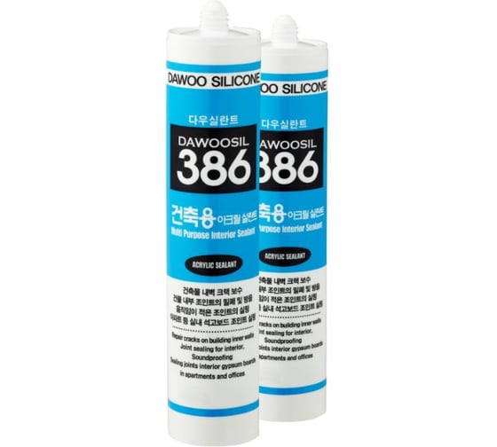 Универсальный акриловый герметик для внутренних работ Dawoo Sealant DAWOOSIL 386 белый SAI-003W 1